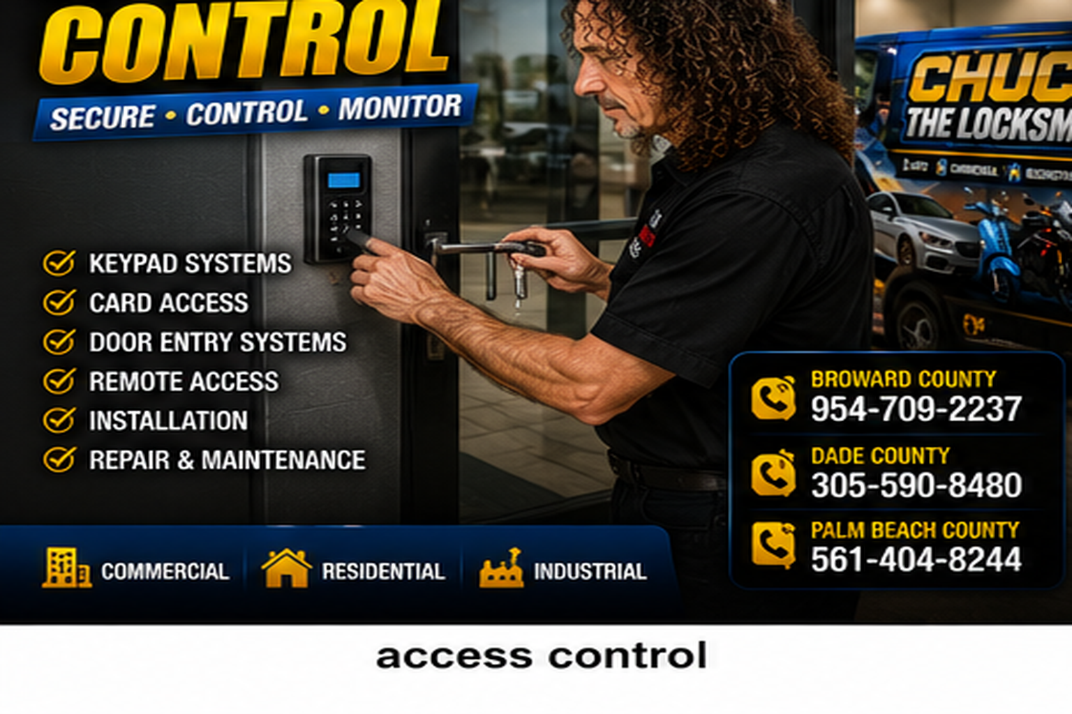 Commercial locksmith service for business locks, doors and access control.