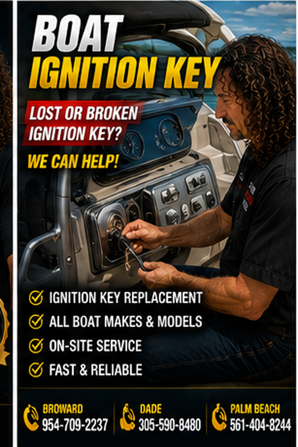 Ignition key and ignition repair locksmith service.