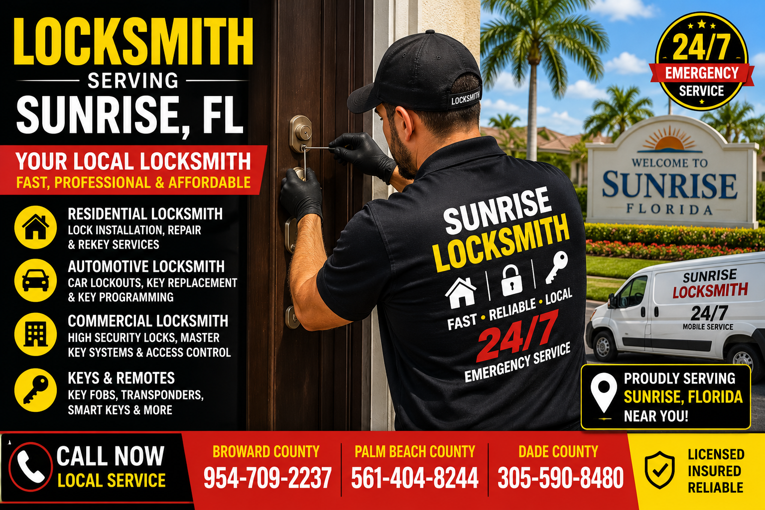 Browardcities Sunrise locksmith service