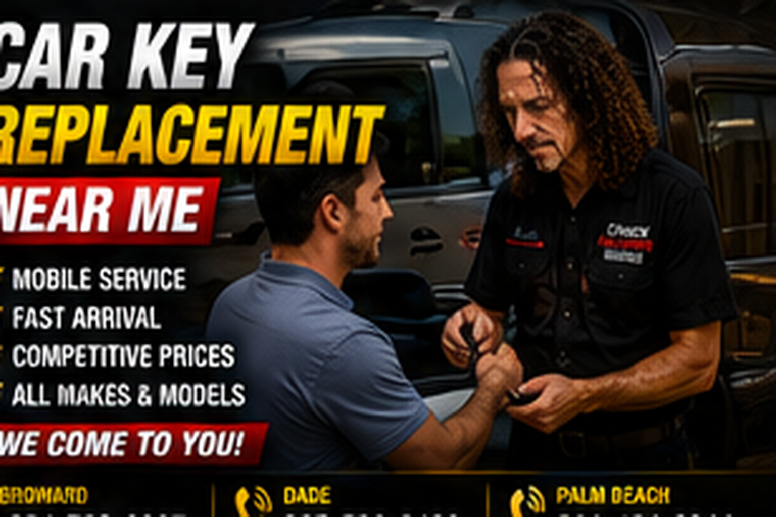 Car key replacement service for lost, broken or spare keys.