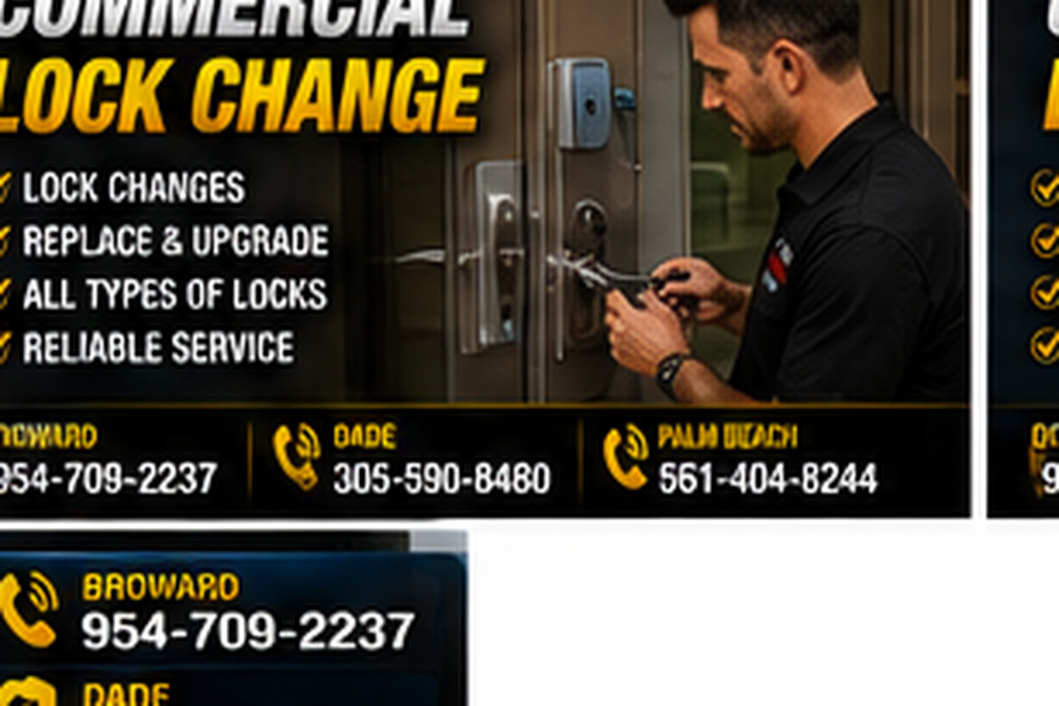 Commercial locksmith service for business locks, doors and access control.