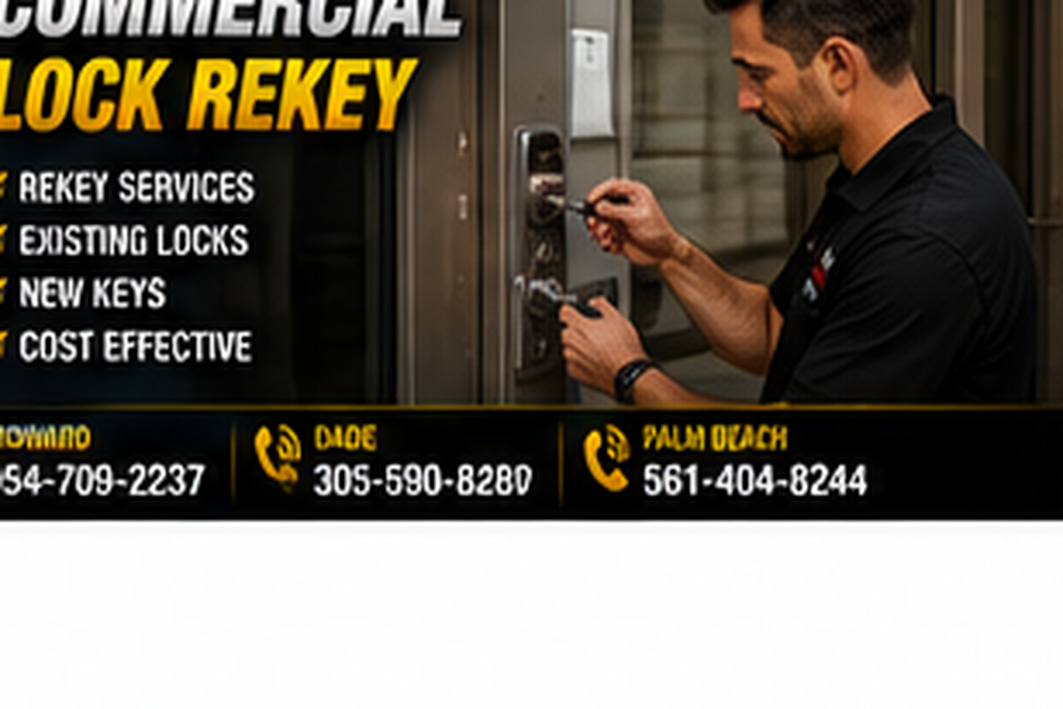 Commercial locksmith service for business locks, doors and access control.