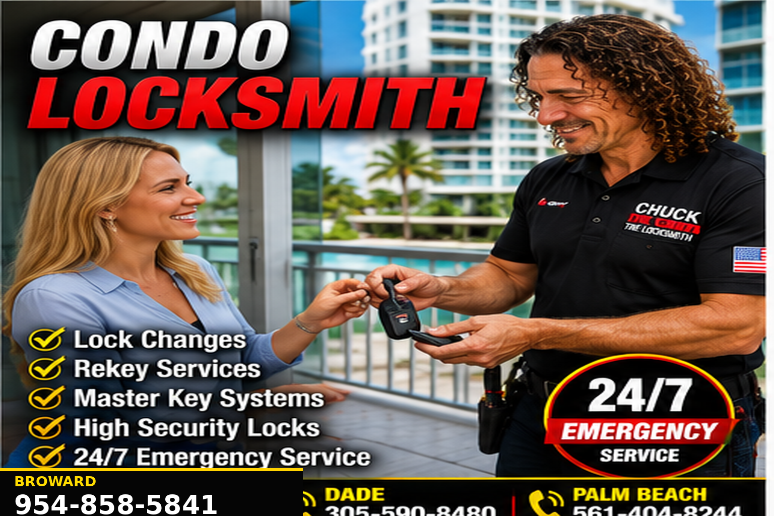 Residential locksmith service for home locks, rekeying and lock changes.