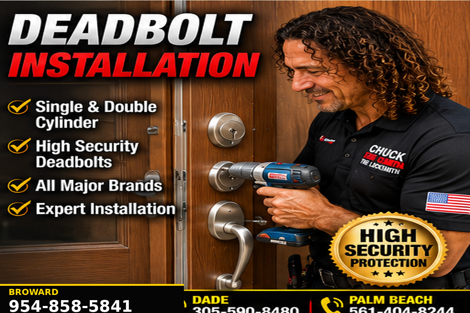 Residential locksmith service for home locks, rekeying and lock changes.