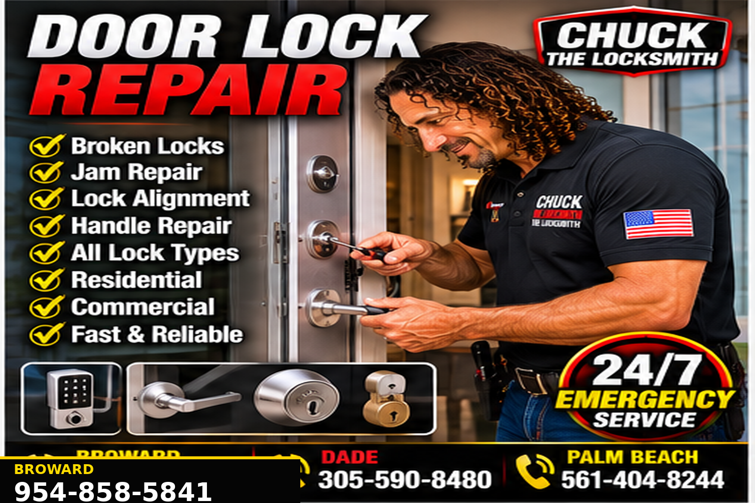 Residential locksmith service for home locks, rekeying and lock changes.