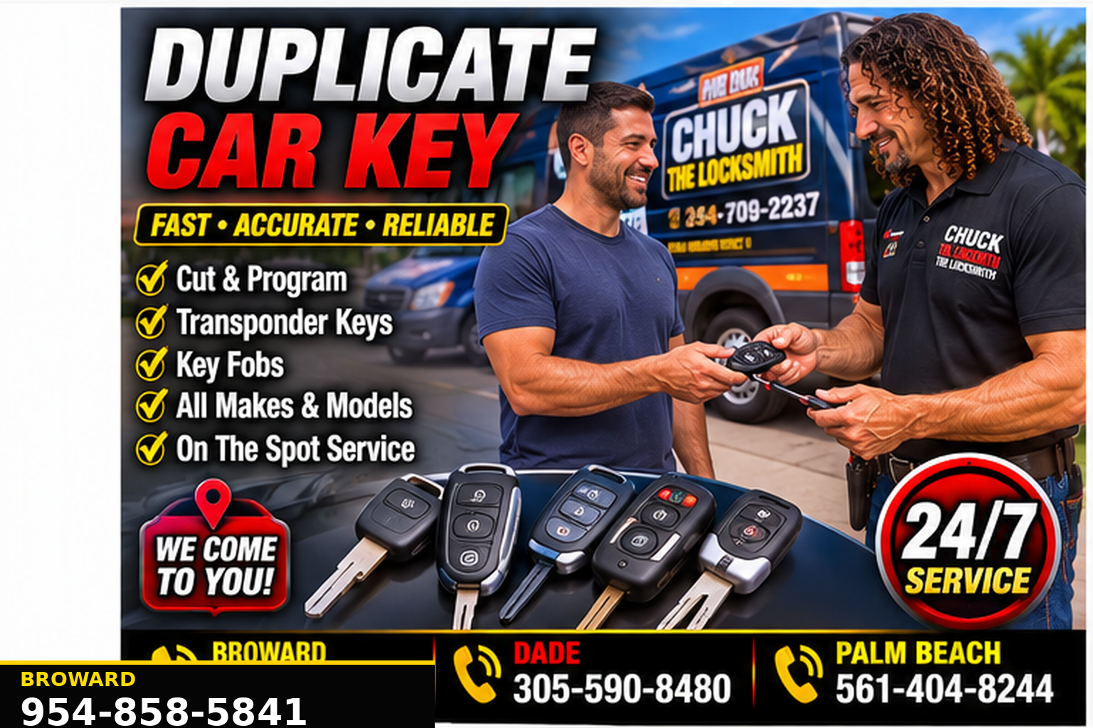 Car key replacement service for lost, broken or spare keys.