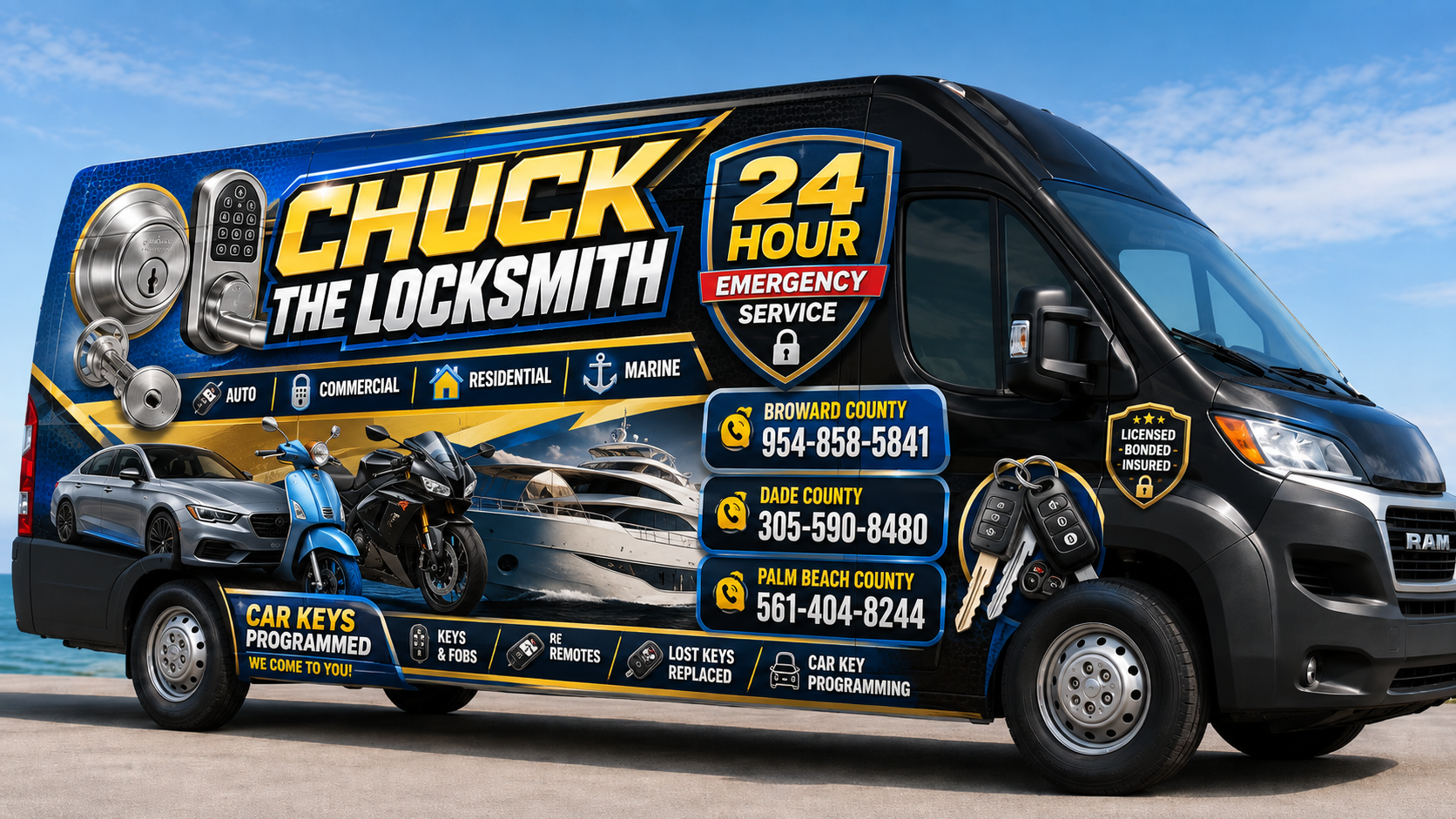 Chuck The Locksmith Emergency Service Van