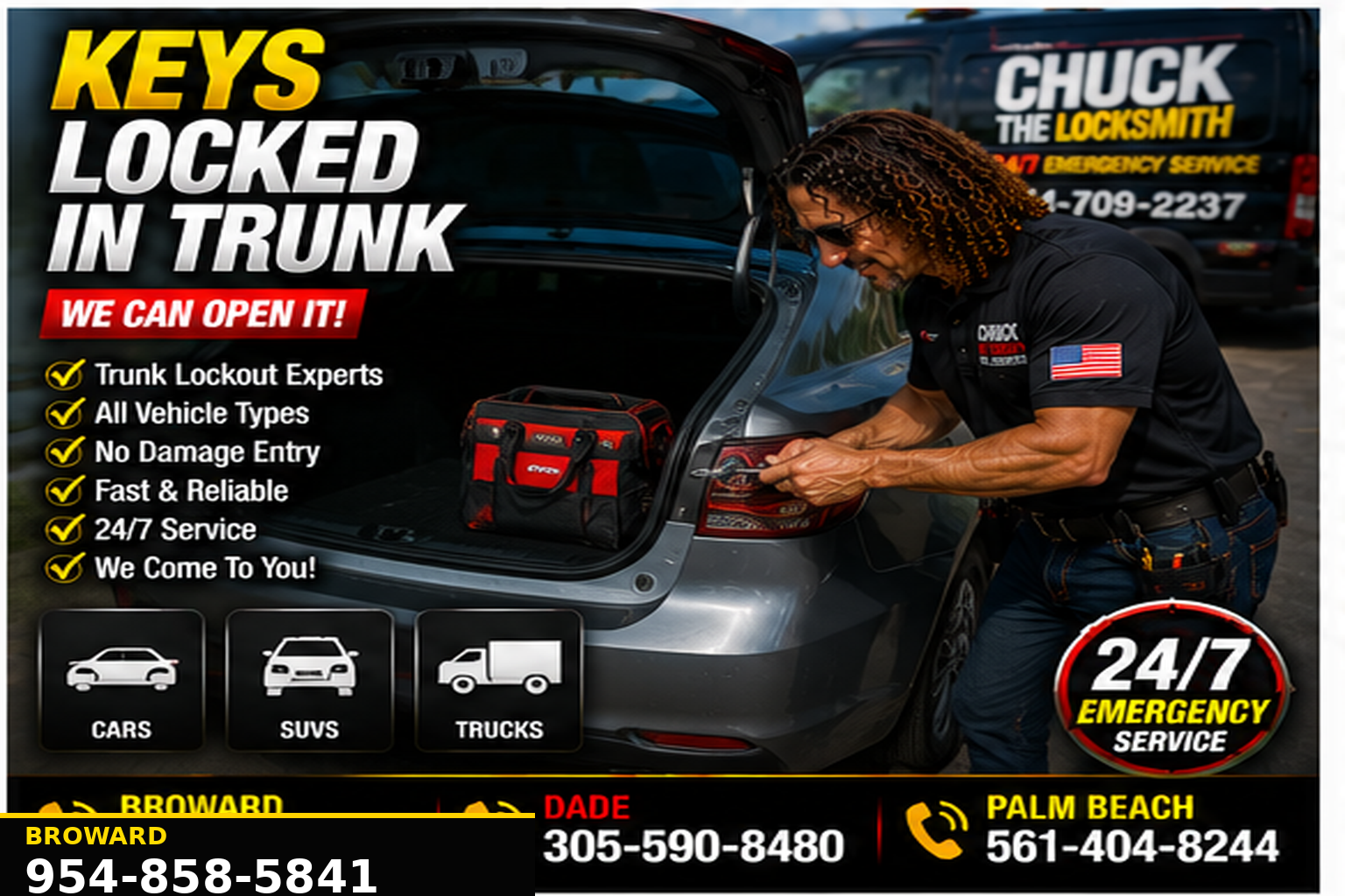 Keys Locked In Trunk locksmith service.