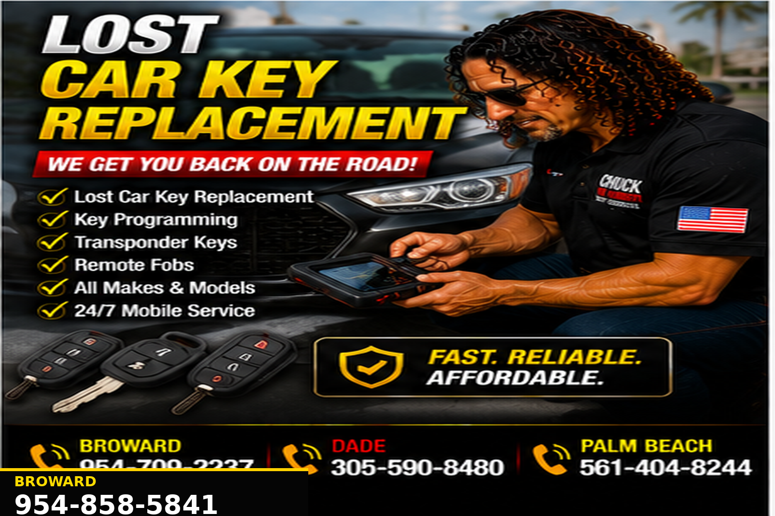 Car key replacement service for lost, broken or spare keys.