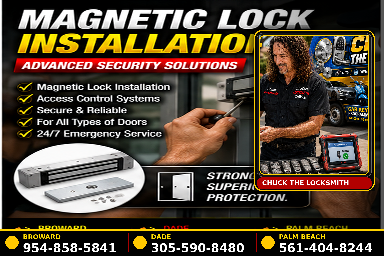 Commercial locksmith service for business locks, doors and access control.