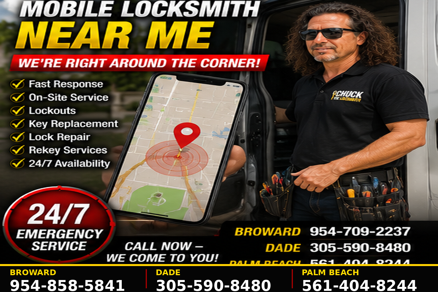 Mobile local locksmith service for nearby lock and key help.