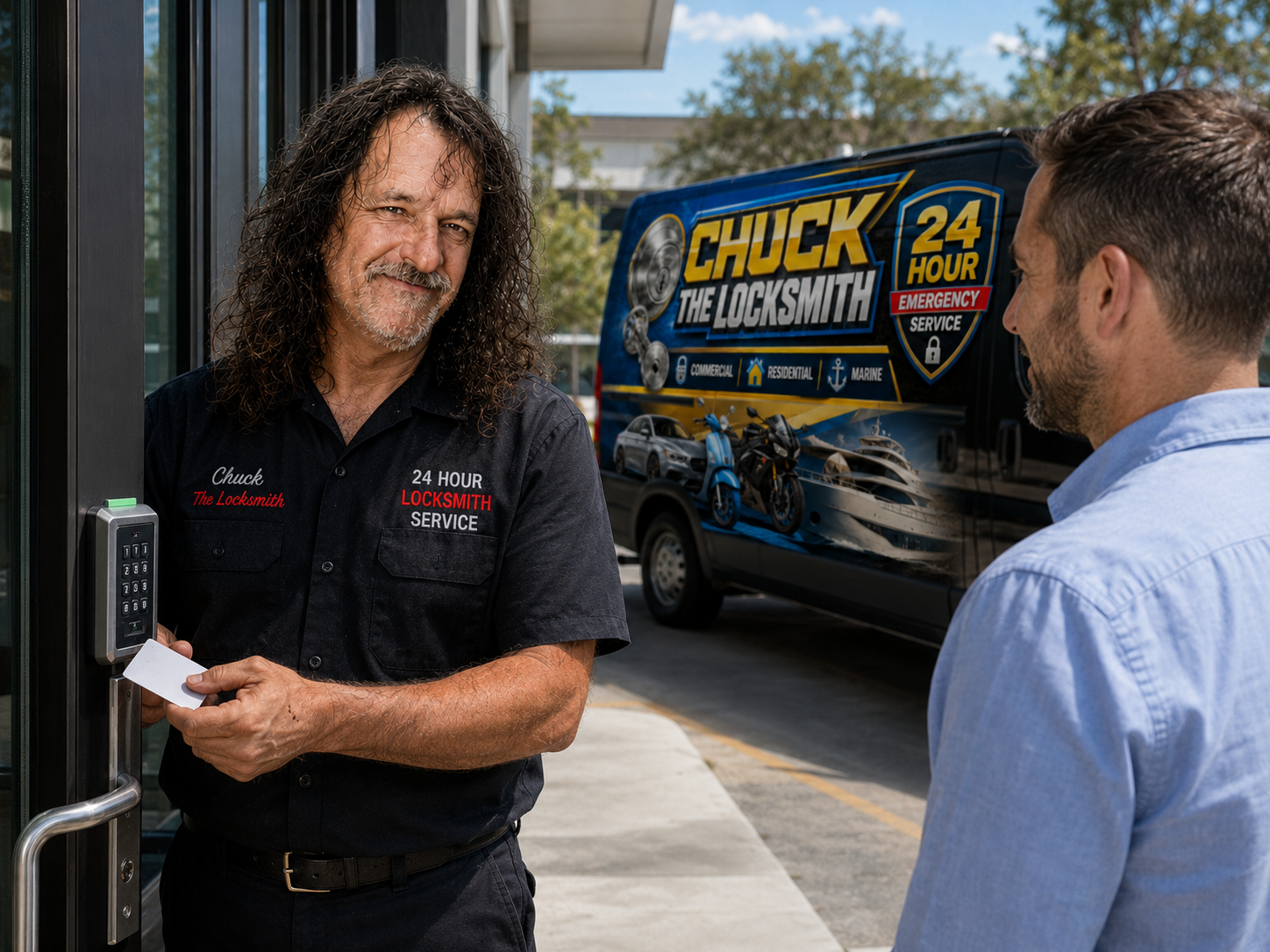 Commercial locksmith service for business locks, doors and access control.